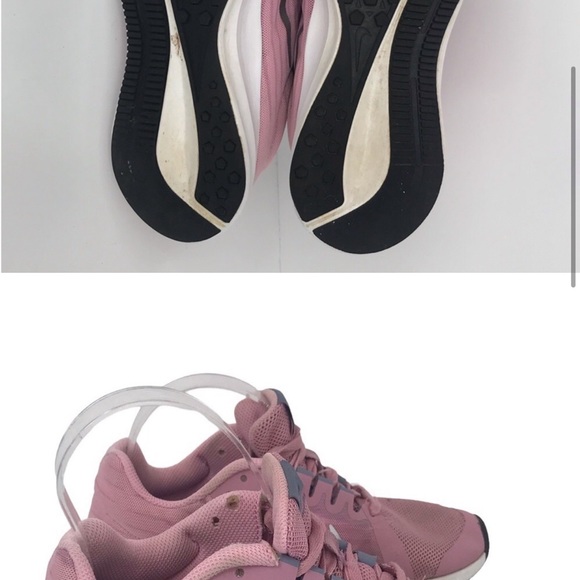 NIKE DOWNSHIFTER 8 (GS) 922855 600 ELEMENTAL PINK METALLIC SILVER GIRLS SNEAKERS - Picture 3 of 10